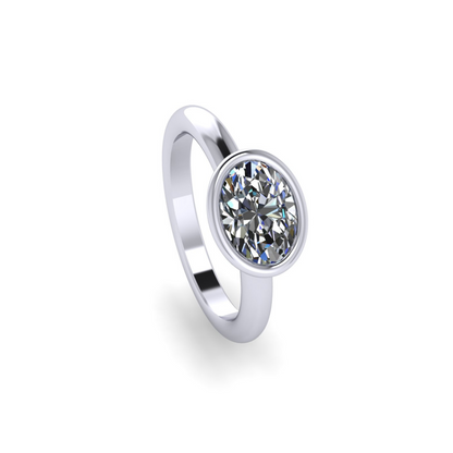 Aria Oval Landscape Diamond Ring