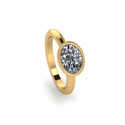 Aria Oval Landscape Diamond Ring