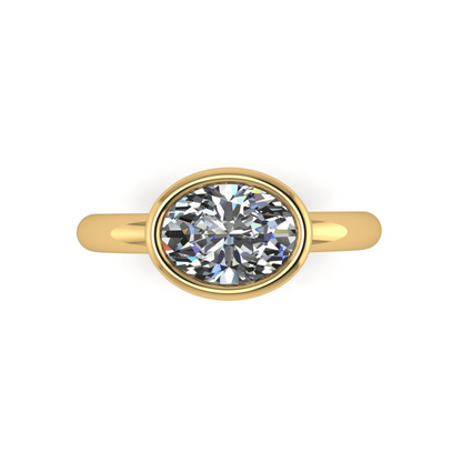 Aria Oval Landscape Diamond Ring