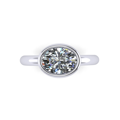 Aria Oval Landscape Diamond Ring