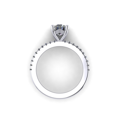 Floris Round Diamond Ring With Diamonds on Shoulder